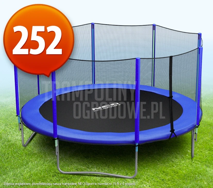 Trampolina Ogrodowa z Siatką - 252 CM - 8 FT